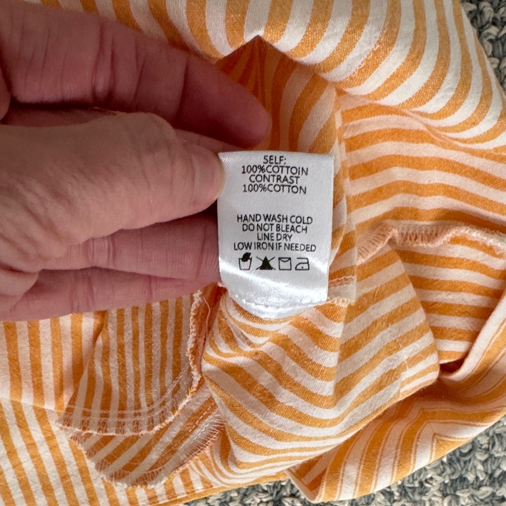 Chic Striped Peach and White Tunic - Picture 12 of 12